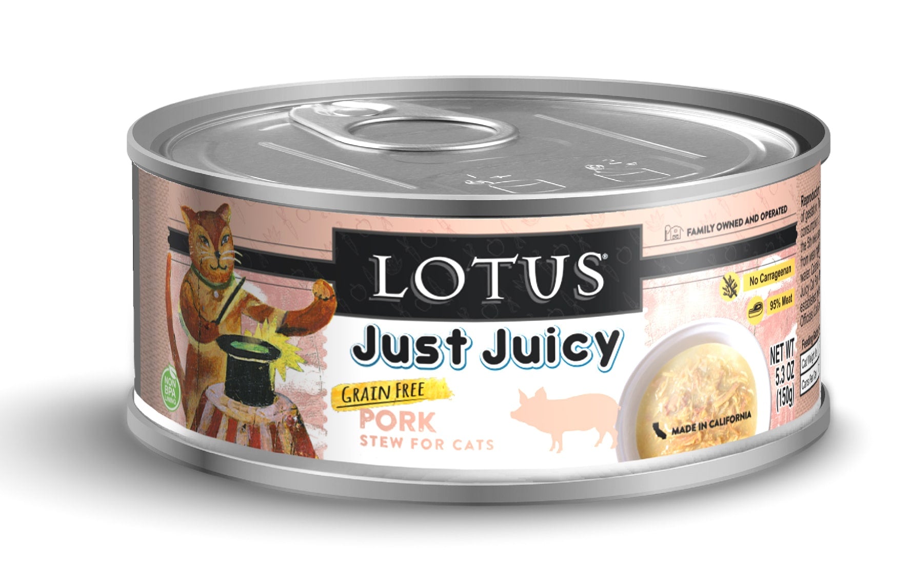 Lotus Cat Grain Free Just Juicy Pork Stew Hearty Pet