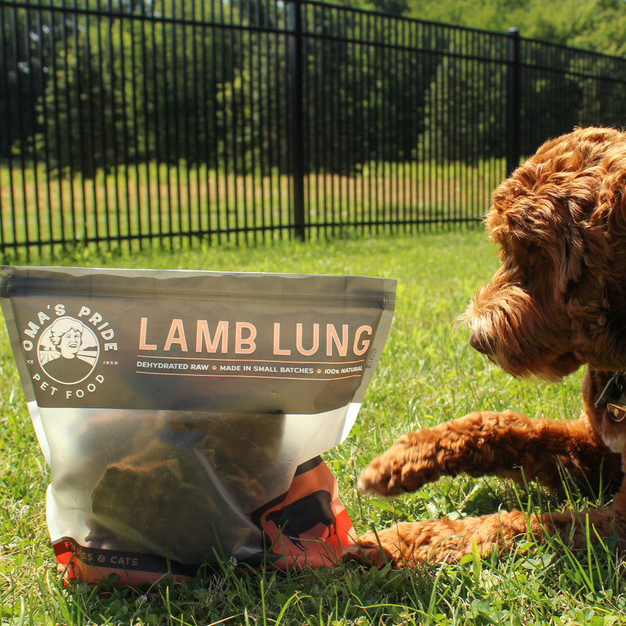 Oma's Pride Dehydrated Lamb Lungs for Dogs and Cats