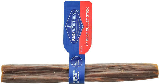 Barkworthies 6 Inch Beef Gullet Sticks For Dogs