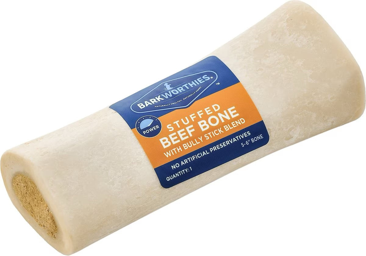 Barkworthies Stuffed Shin Bone For Large Dogs