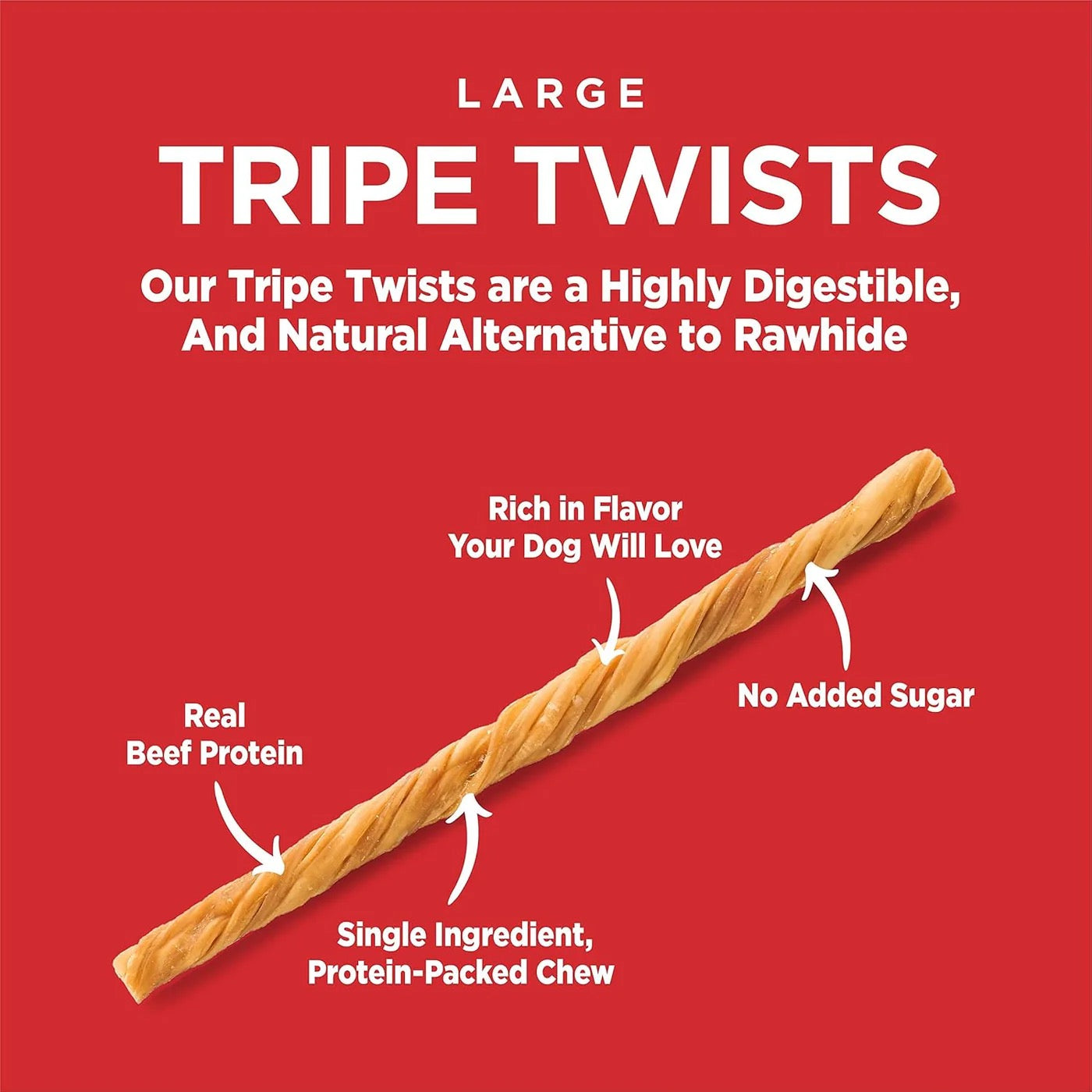 Barkworthies Large Tripe Twist For Dogs