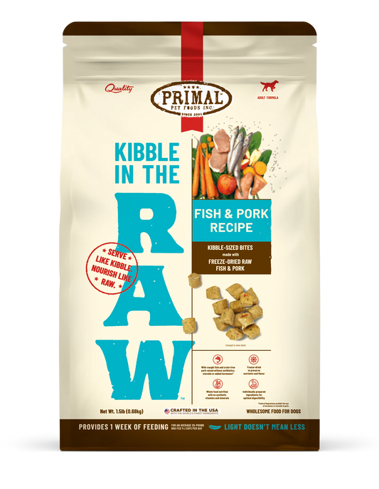 Primal Kibble In The Raw Freeze-Dried Fish & Pork Recipe for Dogs