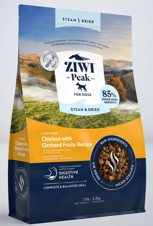 Ziwi Peak Steam & Dried Chicken with Orchard Fruits Recipe for Dogs