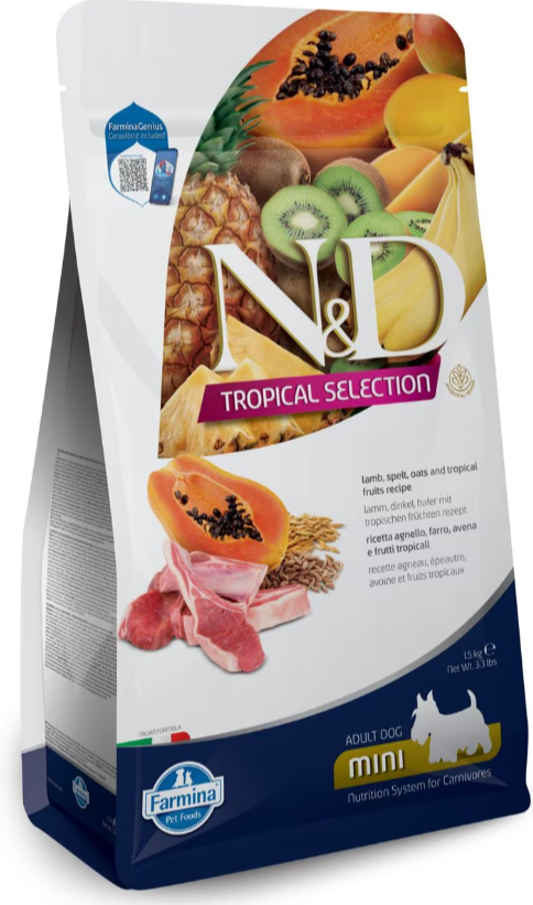 Farmina Natural & Delicious Tropical Selection Lamb Mini Adult Dog Food