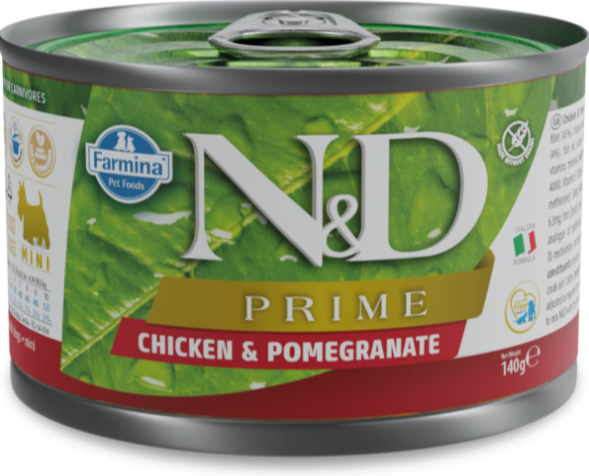 Farmina Natural & Delicious Prime Chicken and Pomegranate Canned Mini Adult Dog