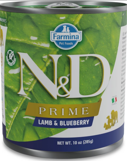 Farmina Prime Natural & Delicious Lamb and Blueberry Canned Adult Dog Food