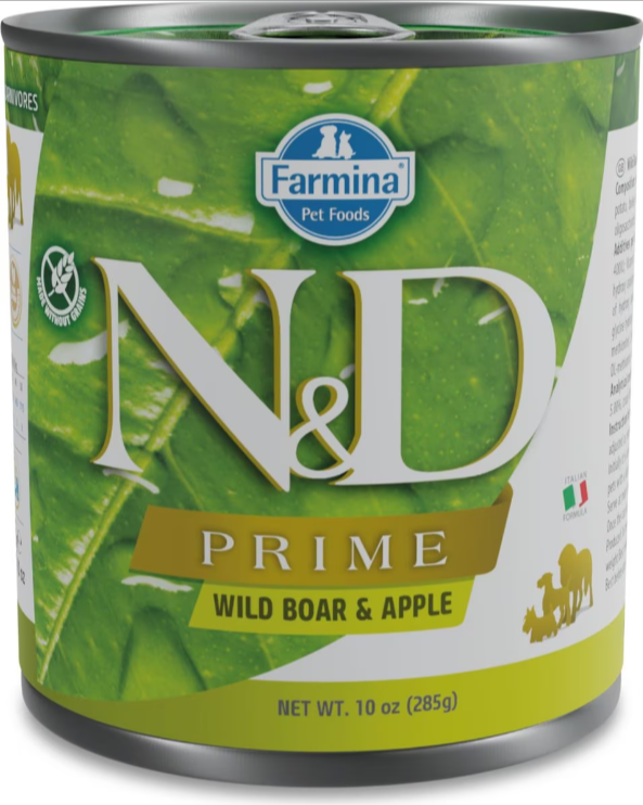 Farmina Natural & Delicious Prime Wild Boar and Apple Canned Adult Dog Food