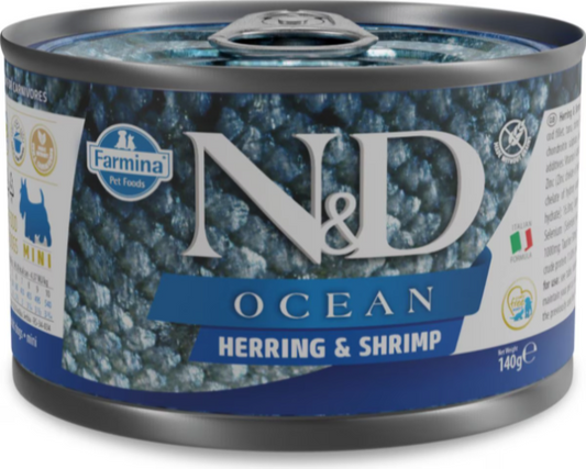 Farmina Natural & Delicious Ocean Herring and Shrimp Canned Mini Adult Dog Food