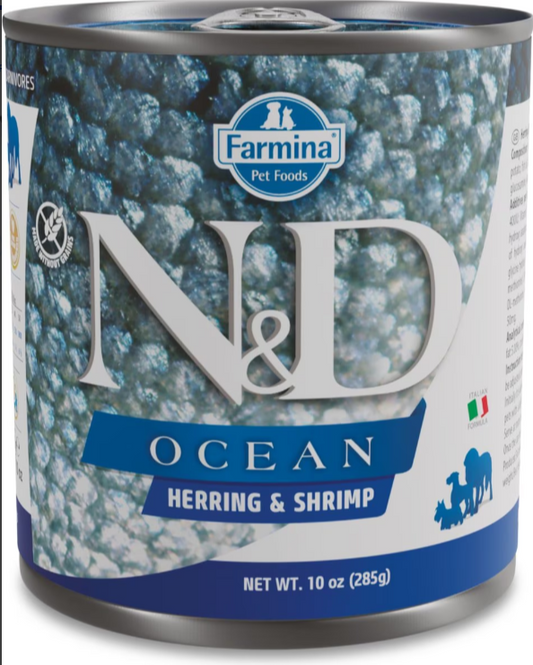 Farmina Natural & Delicious Ocean Herring and Shrimp Canned Adult Dog Food