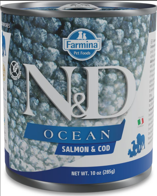 Farmina Natural & Delicious Ocean Salmon and Cod Canned Adult Dog Food