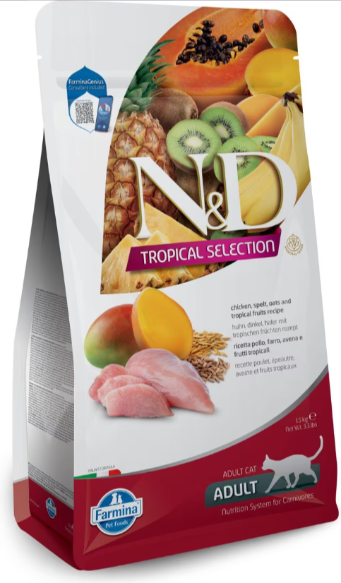 Farmina Natural & Delicious Tropical Selection Chicken Adult Cat Food