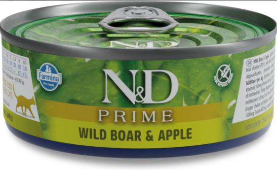 Farmina Natural & Delicious Prime Wild Boar and Apple Canned Adult Cat Food