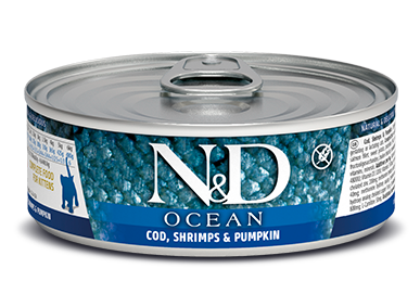 Farmina Natural & Delicious Ocean Tuna, Cod, Shrimp and Pumpkin Canned Kitten Food