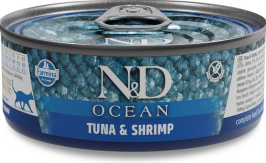 Farmina Natural & Delicious Ocean Tuna and Shrimp Canned Adult Cat Food