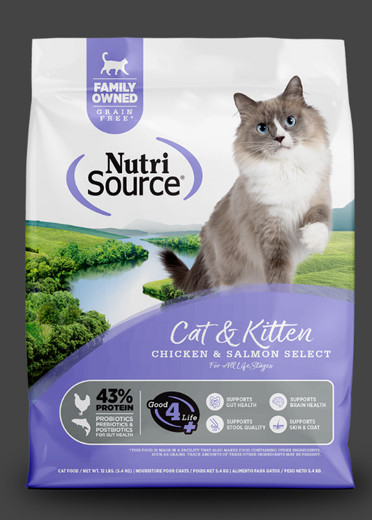 Nutrisource Grain Free Chicken and Salmon Select Dry Cat And Kitten Food