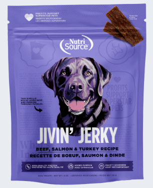 Nutrisource Beef, Turkey & Salmon Jivin' Jerky For Dogs