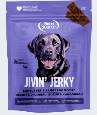 Nutrisource Lamb, Beef & Kangaroo Jivin' Jerky For Dogs