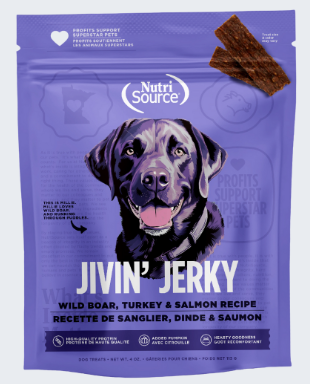 Nutrisource Wild Boar, Turkey & Salmon Jivin' Jerky For Dogs