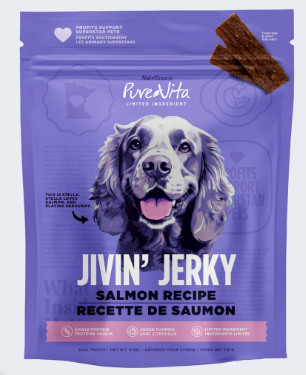 PureVita Salmon Jivin' Jerky For Dogs