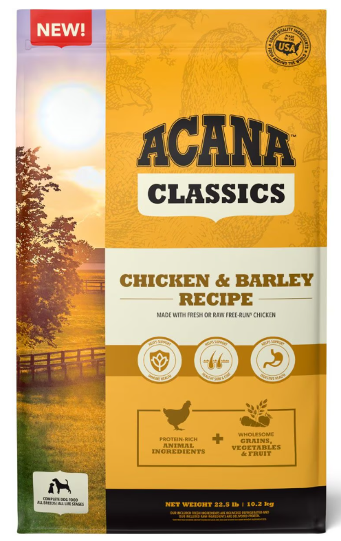 Acana Classics Chicken & Barley Recipe For Dogs