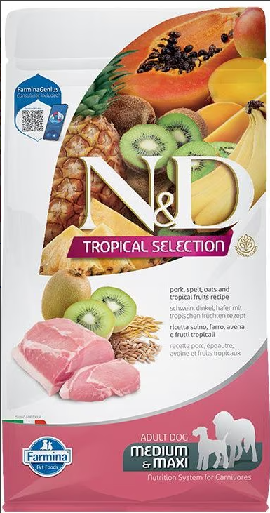 Farmina Natural & Delicious Tropical Selection Pork Medium & Maxi Adult Dog Food