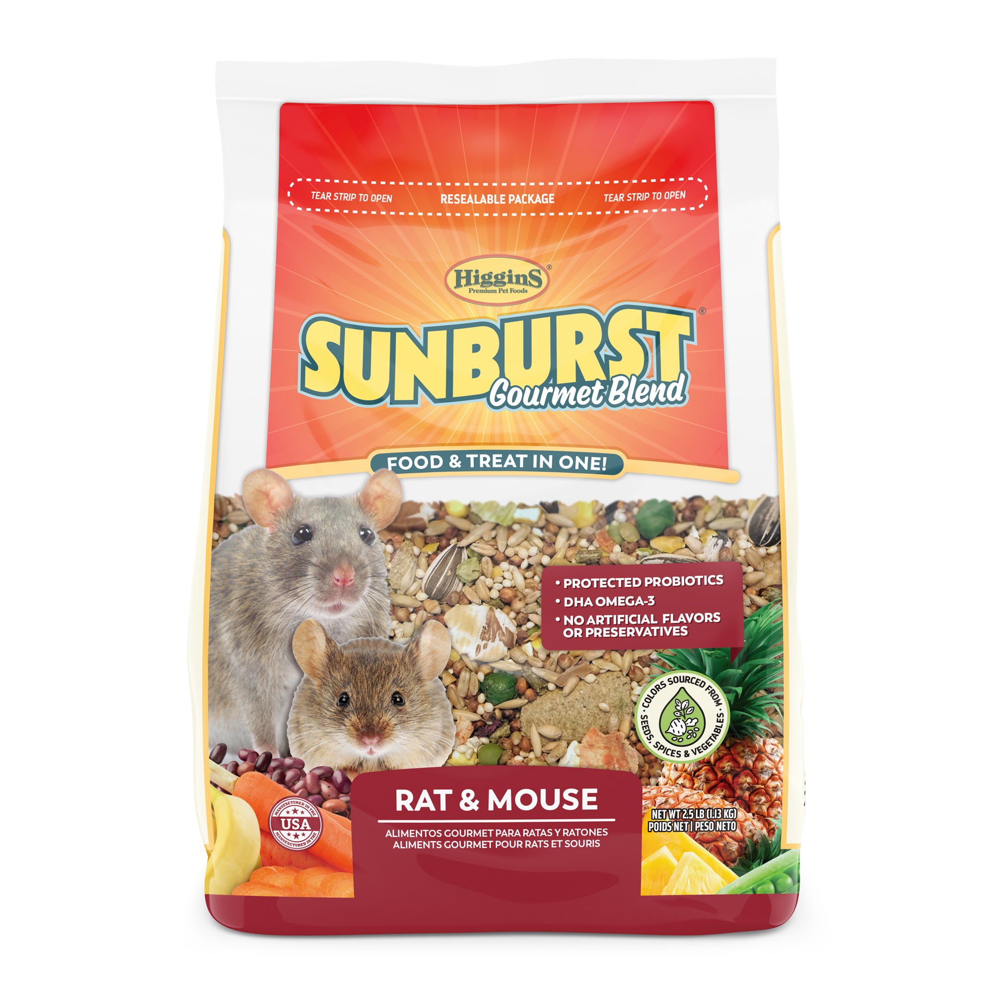 Higgins Sunburst Gourmet Blend Rat Mouse Food Hearty Pet